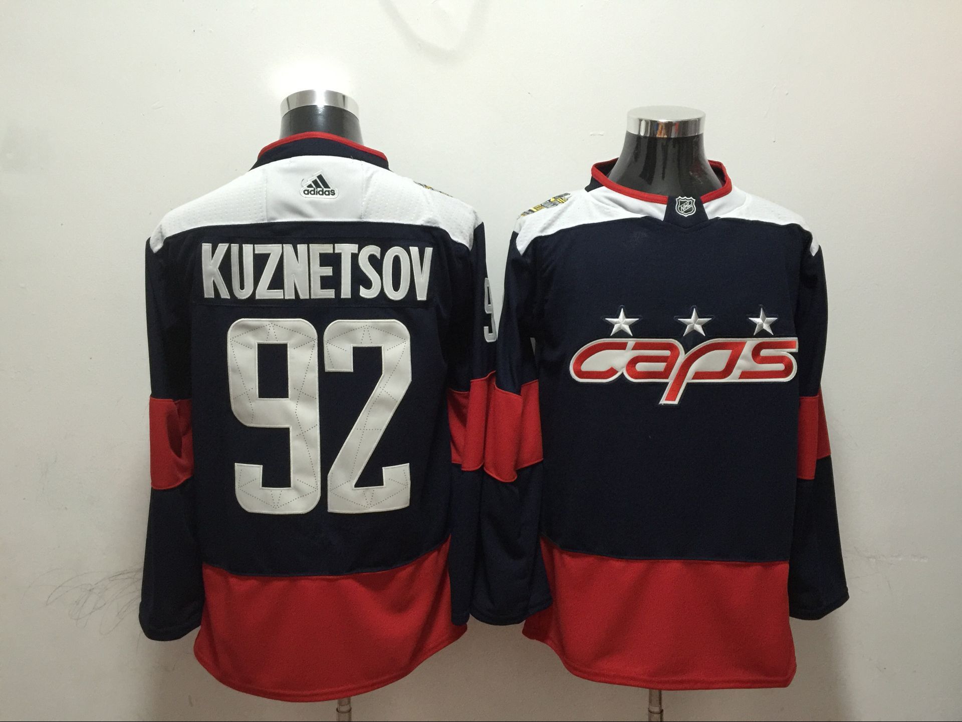 Men Washington Capitals #92 Kuznetsov blue Adidas Hockey Stitched NHL Jerseys